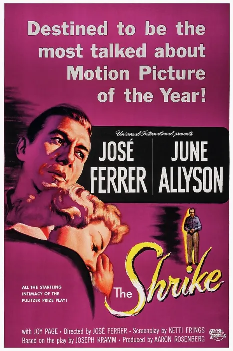 Framed Print : THE SHRIKE, l-r: Jose Ferrer, June Allyson on poster art, 1955