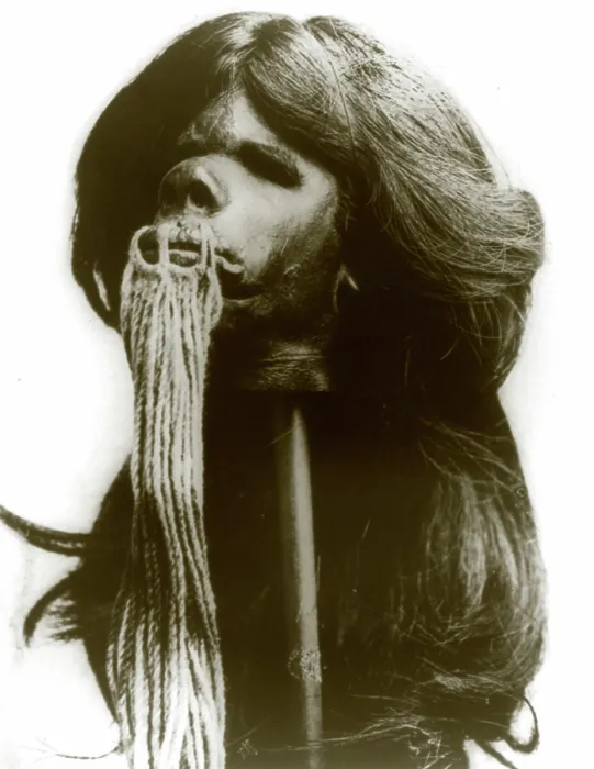 Framed Print : Shrunken head, from Ecuador, circa 1890-1930