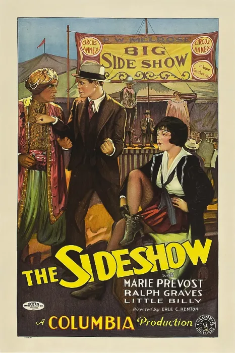 Framed Print : THE SIDESHOW, from left: Alan Roscoe, Ralph Graves, Marie Prevost, 1928