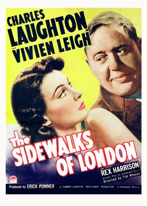 Framed Print : SIDEWALKS OF LONDON, Vivien Leigh, Charles Laughton, 1938