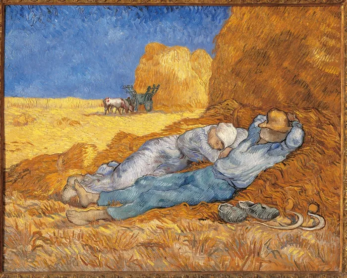 Framed Print : The Siesta, by Vincent Van Gogh, 1889 - 1890 about, 19th Century, oil on canvas, cm 73 x 91 - France, Ile de France, Paris, Muse dOrsay, RF1952-17. All Framed Print : The Siesta, by Vincent Van Gogh, 1889 - 1890 about, 19th Century, oil on canvas, cm 73 x 91 - France, Ile de France, Paris, Muse dOrsay, RF1952-17. All