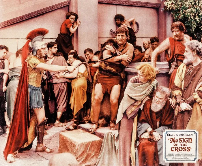 Framed Print : THE SIGN OF THE CROSS, US poster art, Fredric March, (left), 1932