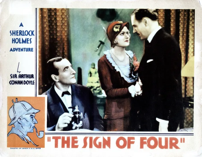 Framed Print : THE SIGN OF FOUR, from left, Arthur Wontner, Isla Bevan, Ian Hunter, 1932 Framed Print : THE SIGN OF FOUR, from left, Arthur Wontner, Isla Bevan, Ian Hunter, 1932