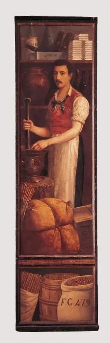 Framed Print : Sign of Milanese shop, by Unknown Artist, 1900 - 1920 about, 20th Century, - Italy, Lombardy, Milan, Museum of Milan. All Framed Print : Sign of Milanese shop, by Unknown Artist, 1900 - 1920 about, 20th Century, - Italy, Lombardy, Milan, Museum of Milan. All