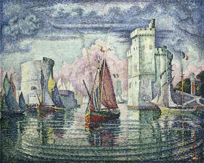 Framed Print : SIGNAC, Paul (1863-1935). The Port at La Rochelle. 1921. Pointillism. Oil on canvas. FRANCE. Paris. Musee d'Orsay (Orsay Museum) Framed Print : SIGNAC, Paul (1863-1935). The Port at La Rochelle. 1921. Pointillism. Oil on canvas. FRANCE. Paris. Musee d'Orsay (Orsay Museum)
