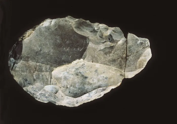 Framed Print : Silex bifacial ax. Upper Paleolithic. SPAIN. Balaguer. Comarcal Museum of La Noguera. Proc: SPAIN. Balaguer. AISA / Everett Collection**US SALES ONLY**
