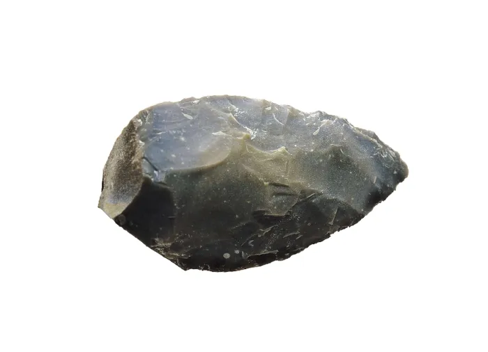 Framed Print : Silex bifacial hand-ax. Upper Paleolithic. SPAIN. Barcelona. Archaeology Museum of Catalonia. AISA / Everett Collection**US SALES ONLY**