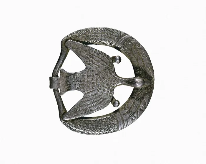 Framed Print : Silver buckle. Celtic art. Jewelry. SPAIN. Madrid. National Museum of Archaeology. Proc: SPAIN. Villacarrillo. AISA / Everett Collection**US SALES ONLY**