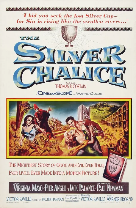 Framed Print : THE SILVER CHALICE, from left: Pier Angeli, Jack Palance, Virginia Mayo, Paul Newman, 1955 Framed Print : THE SILVER CHALICE, from left: Pier Angeli, Jack Palance, Virginia Mayo, Paul Newman, 1955