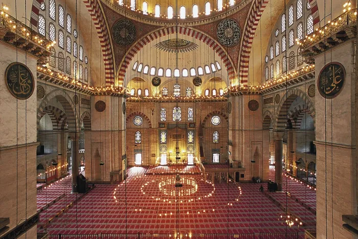 Framed Print : SINAN, Mimar (1490-1588). Suleiman Mosque. 1550-1557. TURKEY. THRACE. Istanbul. Suleymaniye Mosque. Mosque of Suleyman the Magnificent. Ottoman art. Architecture