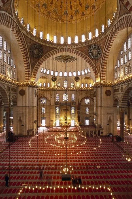 Framed Print : SINAN, Mimar (1490-1588). Suleiman Mosque. 1550-1557. TURKEY. THRACE. Istanbul. Suleymaniye Mosque. Mosque of Suleyman the Magnificent. Ottoman art. Architecture
