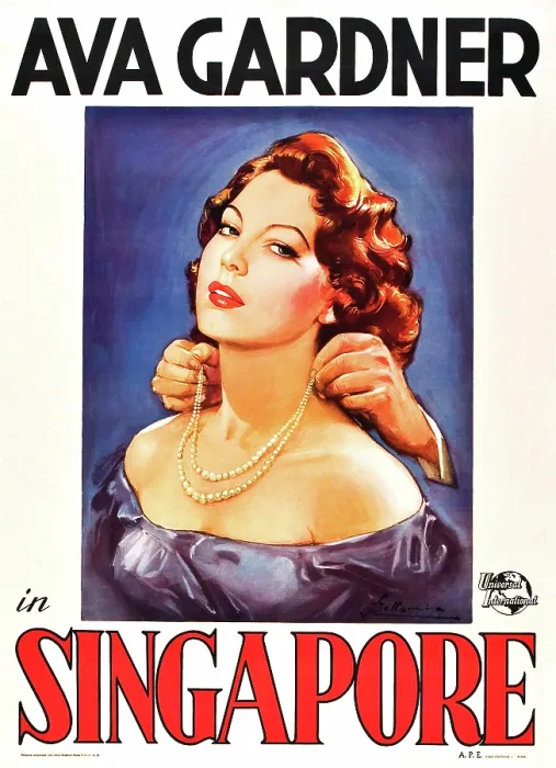 Framed Print : SINGAPORE, Ava Gardner on poster art, 1947 Framed Print : SINGAPORE, Ava Gardner on poster art, 1947