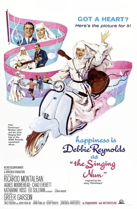 Framed Print : THE SINGING NUN, top left: Ricardo Montalban, Debbie Reynolds, center left: Debbie Reynolds, Ed Sullivan, bottom left: Debbie Reynolds, right: Debbie Reynolds, 1966 Framed Print : THE SINGING NUN, top left: Ricardo Montalban, Debbie Reynolds, center left: Debbie Reynolds, Ed Sullivan, bottom left: Debbie Reynolds, right: Debbie Reynolds, 1966