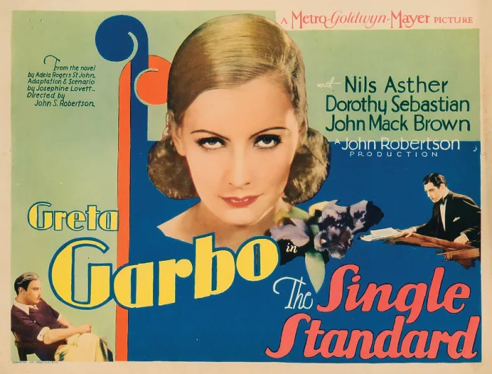Framed Print : THE SINGLE STANDARD, lobbycard, top: Greta Garbo, bottom, from left: Nils Asther, Johnny Mack Brown, 1929