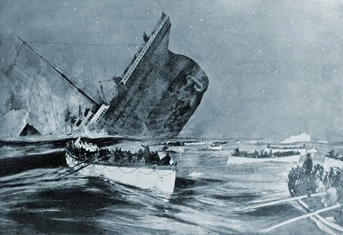 Framed Print : Sinking of the Titanic witnessed by survivors in lifeboats, between 2:00 and 2:20 AM on April 15, 1912 Framed Print : Sinking of the Titanic witnessed by survivors in lifeboats, between 2:00 and 2:20 AM on April 15, 1912