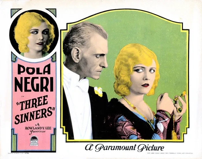 Framed Print : THREE SINNERS, lobbycard, Pola Negri (left and right), Anton Vaverka (center), 1928 Framed Print : THREE SINNERS, lobbycard, Pola Negri (left and right), Anton Vaverka (center), 1928