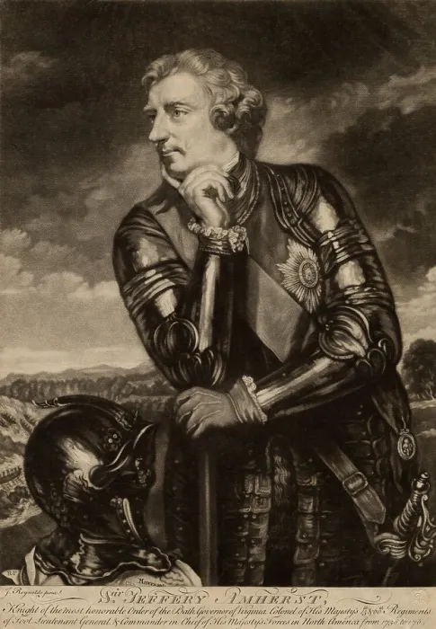 Framed Print : Sir Jeffery Amherst, was Commander in Chief of his Majestys Forces in North America, from 1778 to 1863, during the French and Indian War