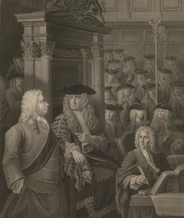 Framed Print : Sir Robert Walpole (left), dominated British politics in the 1720s and 1730s