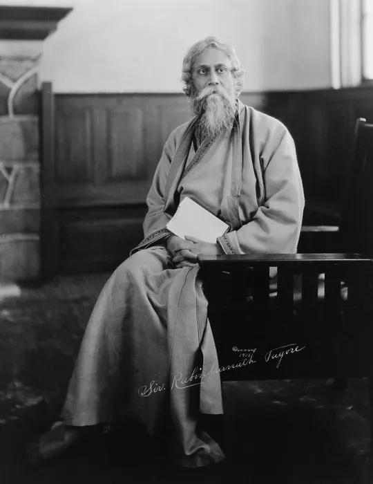 Framed Print : Sir Tagore Rabindranath, (1861-1941) multi talented Indian writer, musician and artist won the Nobel Prize for Literature in 1913. 1916 portrait