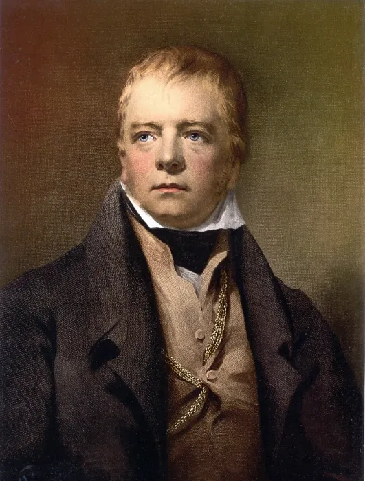 Framed Print : Sir Walter Scott (1771-1832) Scottish author who wrote narrative poetry early in his career, before the historical novel became his primary genre. Portrait ca. 1810