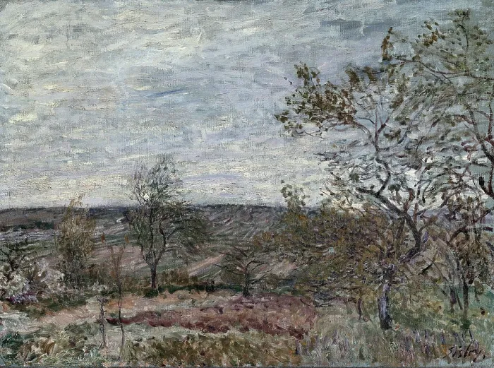 Framed Print : SISLEYAlfred (1839-1899). Windy Day at Veneux. 1882. Impressionism. Oil on canvas. RUSSIA. Saint Petersburg. State Hermitage Museum Framed Print : SISLEYAlfred (1839-1899). Windy Day at Veneux. 1882. Impressionism. Oil on canvas. RUSSIA. Saint Petersburg. State Hermitage Museum