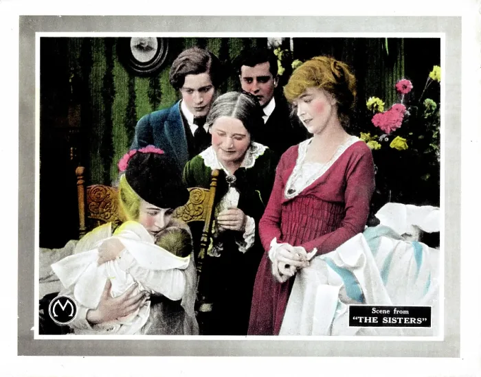 Framed Print : THE SISTERS, from left, Dorothy Gish, Elmer Clifton, Josephine Crowell, W.E. Lawrence, Lillian Gish, 1914 Framed Print : THE SISTERS, from left, Dorothy Gish, Elmer Clifton, Josephine Crowell, W.E. Lawrence, Lillian Gish, 1914