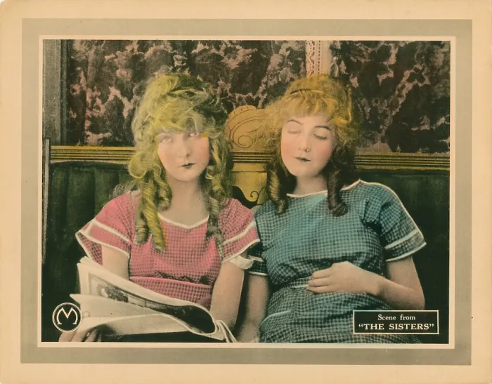 Framed Print : THE SISTERS, lobbycard, from left, Lillian Gish, Dorothy Gish, 1914 Framed Print : THE SISTERS, lobbycard, from left, Lillian Gish, Dorothy Gish, 1914