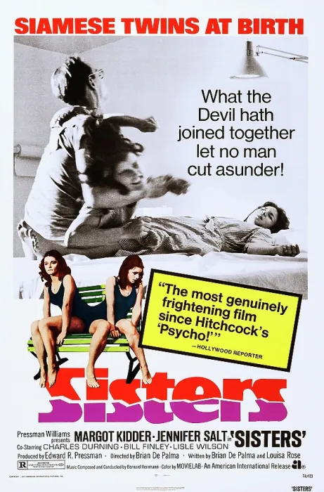 Framed Print : SISTERS, US poster art, Margot Kidder, (on bench), 1973