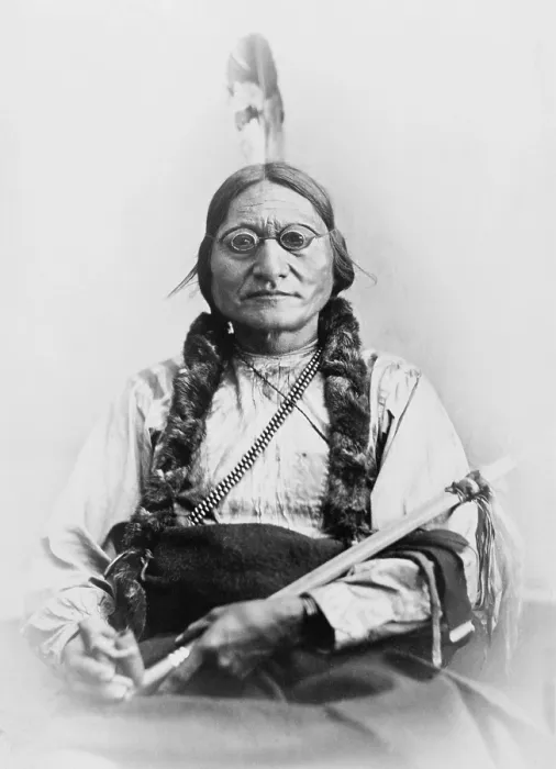 Framed Print : Sitting Bull (1831-1890) Lakota Sioux, in 1881, when he surrendered to American forces, five years after the Battle of Little Bighorn