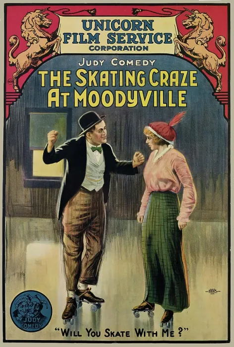 Framed Print : THE SKATING CRAZE AT MOODYVILLE, 1916