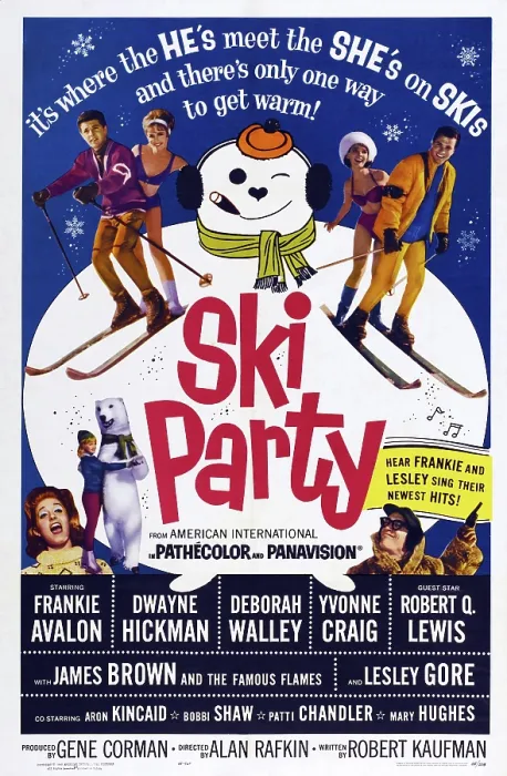 Framed Print : SKI PARTY, US poster, top from left: Frankie Avalon, Deborah Walley, Yvonne Craig, Dwayne Hickman, Lesley Gore (bottom left), Robert Q. Lewis (bottom right), 1965