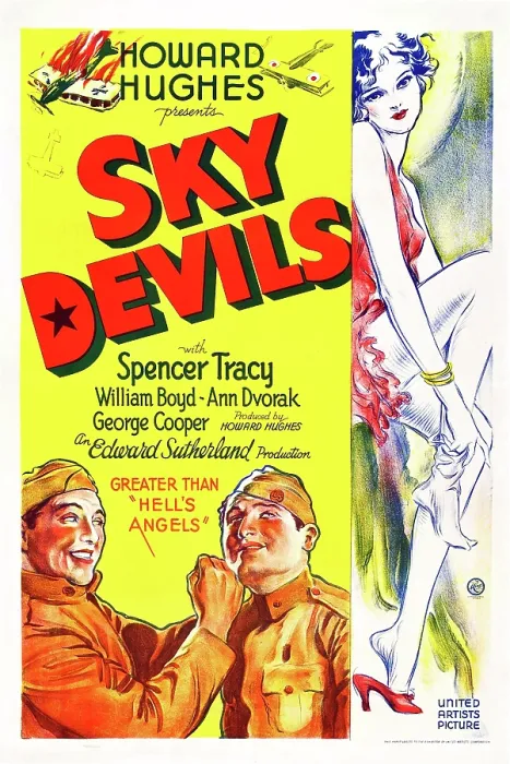 Framed Print : SKY DEVILS, US poster art, bottom left from left: William Boyd, Spencer Tracy, 1932 Framed Print : SKY DEVILS, US poster art, bottom left from left: William Boyd, Spencer Tracy, 1932
