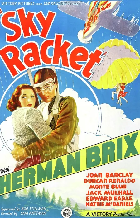 Framed Print : SKY RACKET, US poster art, from left: Joan Barclay, Bruce Bennett (aka Herman Brix), 1937 Framed Print : SKY RACKET, US poster art, from left: Joan Barclay, Bruce Bennett (aka Herman Brix), 1937