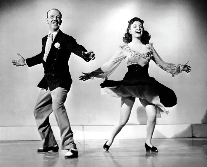 Framed Print : THE SKY'S THE LIMIT, Fred Astaire, Joan Leslie, 1943