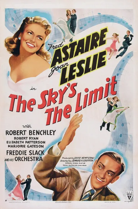 Framed Print : THE SKY'S THE LIMIT, top left: Joan Leslie, bottom right: Fred Astaire, 1943 Framed Print : THE SKY'S THE LIMIT, top left: Joan Leslie, bottom right: Fred Astaire, 1943