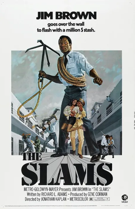 Framed Print : THE SLAMS, US poster, Jim Brown, 1973 Framed Print : THE SLAMS, US poster, Jim Brown, 1973