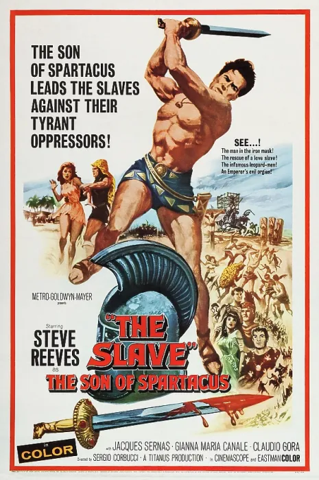 Framed Print : THE SLAVE, (aka IL FIGLIO DI SPARTACUS), Steve Reeves on poster art, 1962