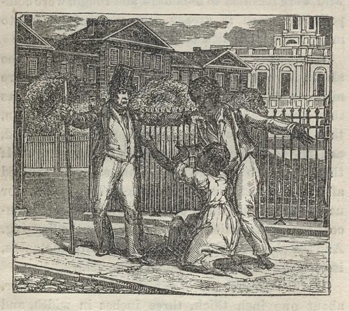 Framed Print : Slave Henry Bibb was assigned find a new owner who would purchase him along with his wife and daughter. Deacon Francis Whitfield agreed, paying $2200