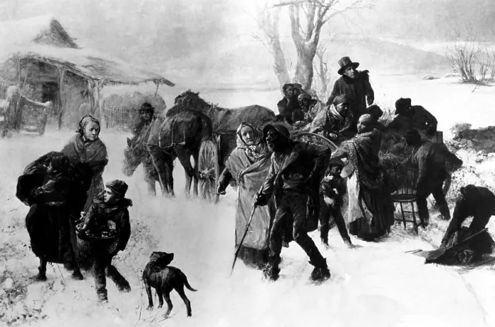 Framed Print : Slaves arriving at a station on the Underground Railroad, early 1800s. Courtesy: CSU Archives / Everett Collection Framed Print : Slaves arriving at a station on the Underground Railroad, early 1800s. Courtesy: CSU Archives / Everett Collection