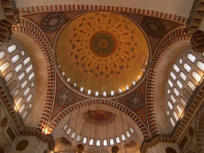 Framed Print : Sleymaniye Mosque (Sleymaniye Camii), by Mimar Sinan, 1550-1557, 16th Century, marble, granite and porphyry building - Turkey, Istanbul. Detail
