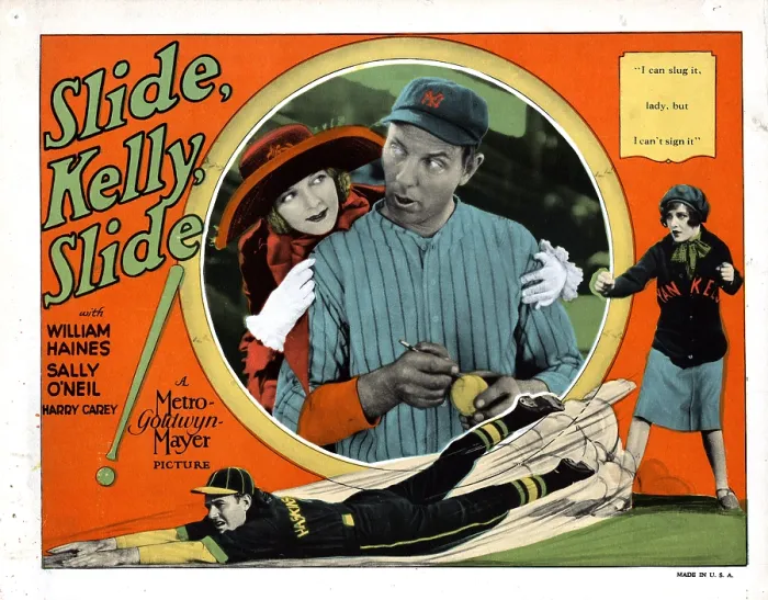 Framed Print : SLIDE, KELLY, SLIDE, Karl Dane, (right inset), William Haines, Sally O'Neil, 1927