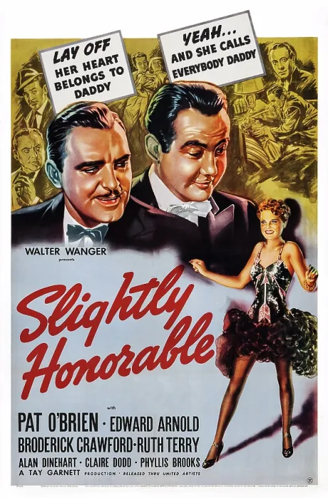 Framed Print : SLIGHTLY HONORABLE, US poster art, from left: Pat O'Brien, Broderick Crawford, Ruth Terry, 1939 Framed Print : SLIGHTLY HONORABLE, US poster art, from left: Pat O'Brien, Broderick Crawford, Ruth Terry, 1939