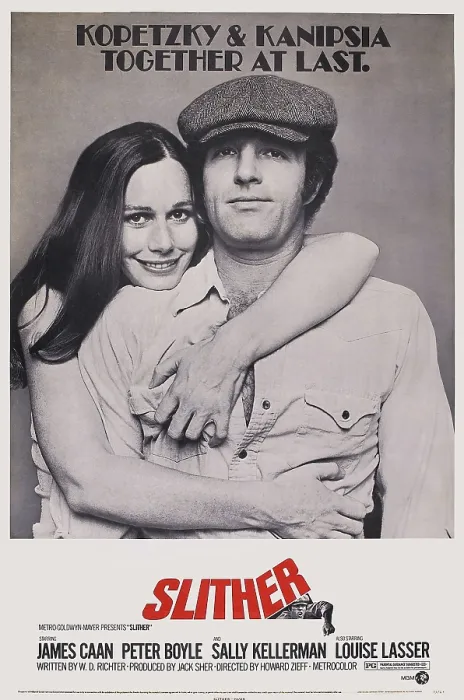 Framed Print : SLITHER, US poster art, from left: Sally Kellerman, James Caan, 1973
