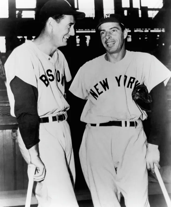Framed Print : Top Sluggers. Ted Williams of the Boston Red Sox and Joe DiMaggio of the New York Yankees. 1951. CSU Archives Courtesy Everett Collection