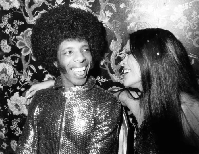 Framed Print : Sly Stone, of Sly & the Family Stone, and his wife, Kathy Silva, Circa 1974. Courtesy: CSU Archives / Everett Collection