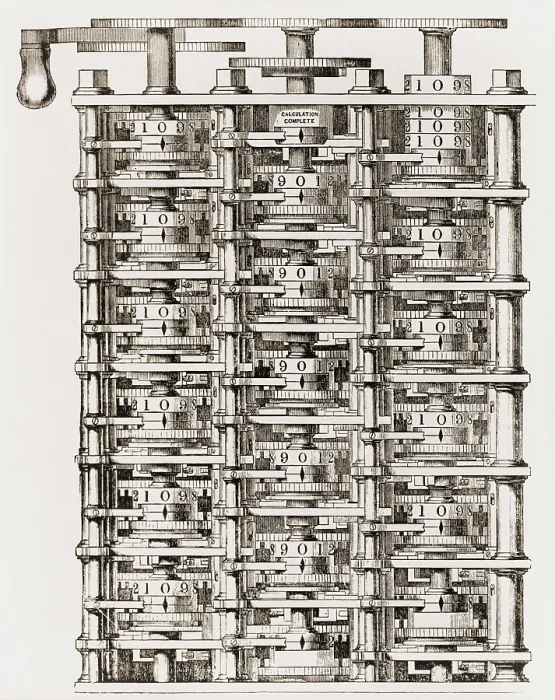 Framed Print : Small part of Babbage's mechanical calculating engine his Difference Engine an invention to which he dedicated his life Framed Print : Small part of Babbage's mechanical calculating engine his Difference Engine an invention to which he dedicated his life