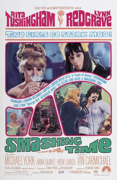 Framed Print : SMASHING TIME, US poster art, top from left: Lynn Redgrave, Rita Tushingham, 1967
