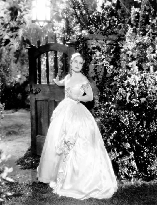 Framed Print : SMILIN THROUGH, Norma Shearer, in a gown by Adrian, 1932