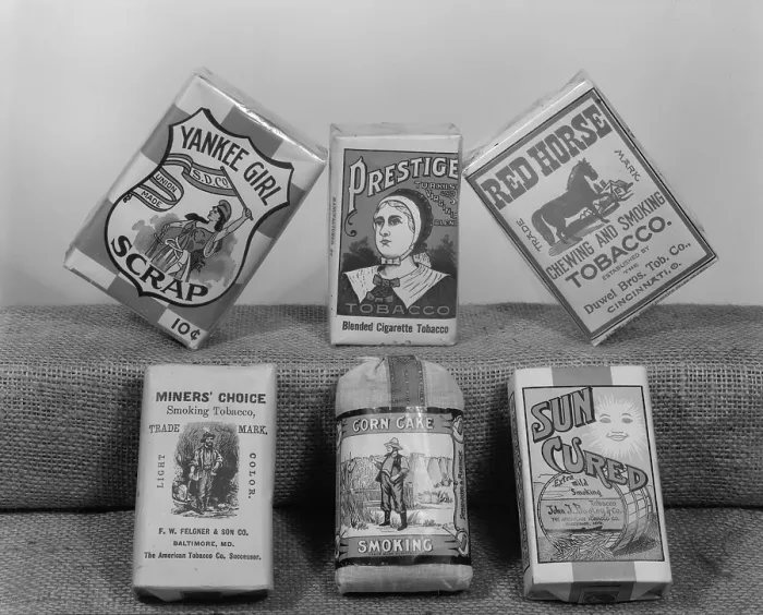 Framed Print : Smoking, brands of tobacco smoked by harvest hands, Ohio, photograph 1938