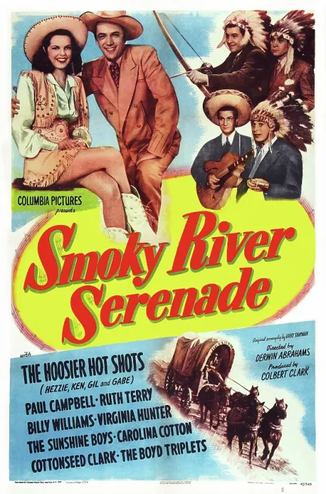 Framed Print : SMOKY RIVER SERENADE, US poster art, top left: Ruth Terry; top right: the Hoosier Hotshots: Ken Trietsch, Paul Trietsch, Gil Taylor, Charles Ward; 1947 Framed Print : SMOKY RIVER SERENADE, US poster art, top left: Ruth Terry; top right: the Hoosier Hotshots: Ken Trietsch, Paul Trietsch, Gil Taylor, Charles Ward; 1947